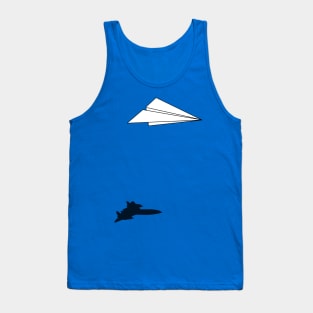 Paper Airplane Shadow Tank Top